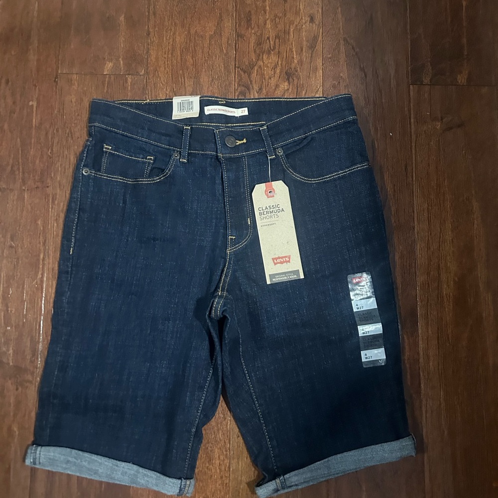 Levi's Indigo Denim Bermuda Shorts